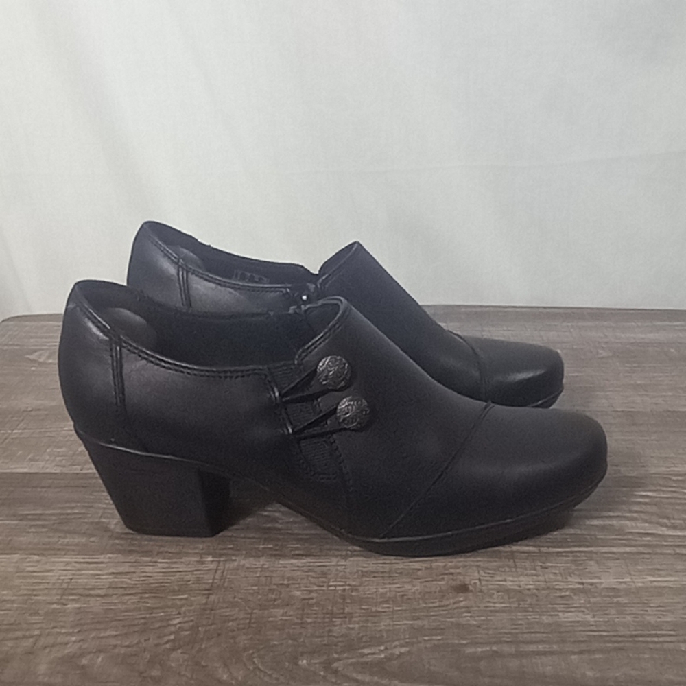 Clarks Black Emslie Warren Women's Ankle Boots Size 7.5 M